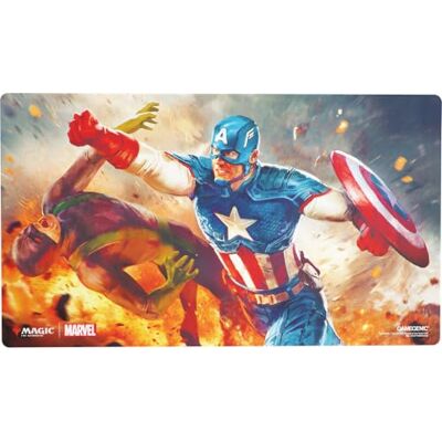Gamegenic Magic: The Gathering Marvel Super Heroes Prime Playmat Captain America, Super-Soldier Trading Card Game Accessory Ages 13+ Gamegenic Magic: The Gathering Marvel Super Heroes Prime Playmat Captain America, Super-Soldier Trading Card Game Accessory Ages 13+