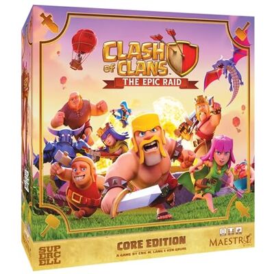 Maestro Media Ventures Clash Of Clans The Epic Raid Strategy Board Game, Standalone Core Edition, Village Building, Raids, Dice And Competitive Battles 2-4 Players 45-90 Min Maestro Media Ventures Clash Of Clans The Epic Raid Strategy Board Game, Standalone Core Edition, Village Building, Raids, Dice And Competitive Battles 2-4 Players 45-90 Min