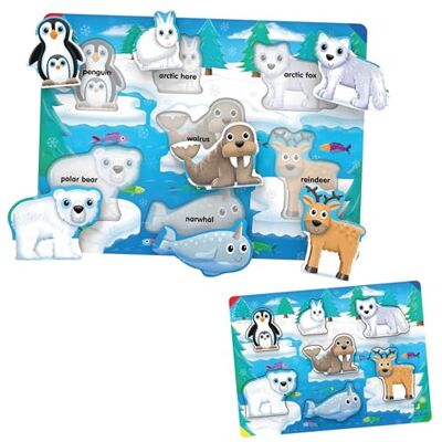 The Learning Journey My First Lift & Learn Artic 7 Piece Tray Puzzle Educational Puzzle for Toddlers Ages 2-5, White, Blue, Gray, Black The Learning Journey My First Lift & Learn Artic 7 Piece Tray Puzzle Educational Puzzle for Toddlers Ages 2-5, White, Blue, Gray, Black