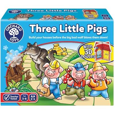 Orchard Toys Three Little Pigs Game, Fun Board Game for Children Age 3-6, Family Game Toy, Assorted Colours Lime Green Orchard Toys Three Little Pigs Game, Fun Board Game for Children Age 3-6, Family Game Toy, Assorted Colours Lime Green