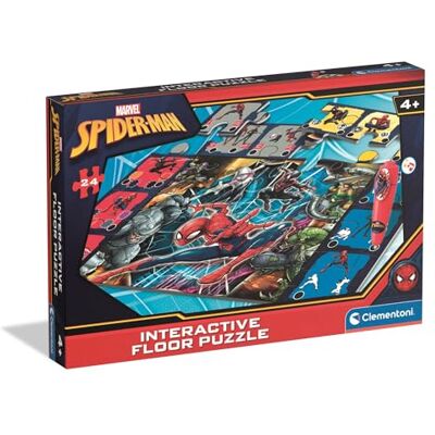 Clementoni Interactive Floor Puzzle Spiderman With Electronic Pen, 24-Piece Educational Puzzle Mat for Kids Age 3+ Clementoni Interactive Floor Puzzle Spiderman With Electronic Pen, 24-Piece Educational Puzzle Mat for Kids Age 3+