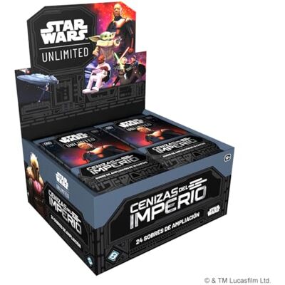 Asmodee FFG Star Wars Unlimited Empire Ashes Trading Card Game 24 16 Card Envelopes TCG Ages 12-2 Players Spanish Asmodee FFG Star Wars Unlimited Empire Ashes Trading Card Game 24 16 Card Envelopes TCG Ages 12-2 Players Spanish