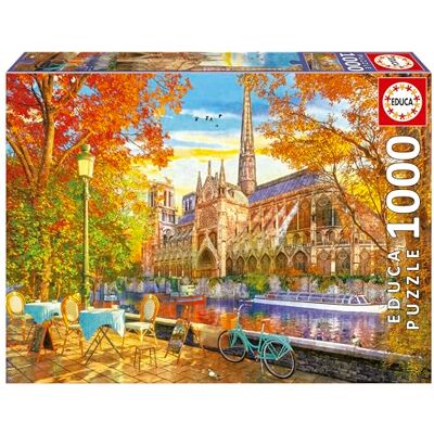 Educa 1000 Piece Autumn Notre Dame Jigsaw Puzzle Paris Seasonal Scene France Theme Decorative Gift Ages 14+ (19936) Educa 1000 Piece Autumn Notre Dame Jigsaw Puzzle Paris Seasonal Scene France Theme Decorative Gift Ages 14+ (19936)