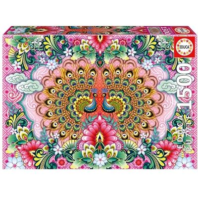 Educa 1500 Piece Bengal Peacocks Catalina Estrada Jigsaw Art Illustration Theme Decorative Gift Ages 14+ (19942) Educa 1500 Piece Bengal Peacocks Catalina Estrada Jigsaw Art Illustration Theme Decorative Gift Ages 14+ (19942)