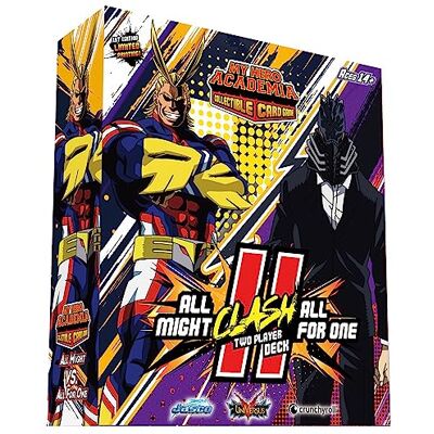 Jasco Games My Hero Academia Collectible Card Game All Might Vs. All for One Two Player Clash Decks Trading Card Game for Adults and Teens Ages 14+ 2 Players Avg. Playtime 45+ Mins Made Jasco Games My Hero Academia Collectible Card Game All Might Vs. All for One Two Player Clash Decks Trading Card Game for Adults and Teens Ages 14+ 2 Players Avg. Playtime 45+ Mins Made