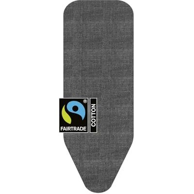 Brabantia Ironing Board Cover C, Denim Black, 124 x 45 cm 100% Cotton Top Layer, 8 mm Foam Padding for Size C Ironing Boards, Durable & Washable, Easy to Install Brabantia Ironing Board Cover C, Denim Black, 124 x 45 cm 100% Cotton Top Layer, 8 mm Foam Padding for Size C Ironing Boards, Durable & Washable, Easy to Install