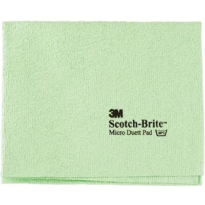 Scotch-Brite Micro Duett Wipes, Green, 320 mm x 400 mm pack of 5 for lint and streak-free cleaning, especially in wet areas machine-washable Scotch-Brite Micro Duett Wipes, Green, 320 mm x 400 mm pack of 5 for lint and streak-free cleaning, especially in wet areas machine-washable