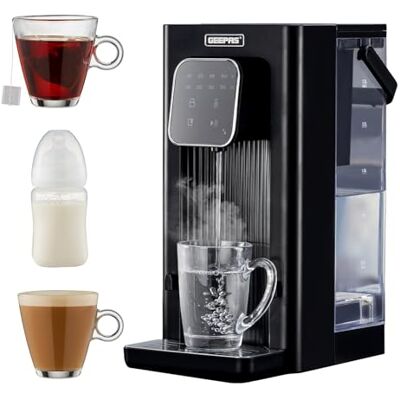 GEEPAS Instant Water Dispenser 2.6KW Strix Filter 2.5L Tank Adjustable Temp (45/65/85) & Volume Touch Panel LED Indicator Removable Drip Tray Rapid Boil Fresh Clean Hot Water for Home & Office GEEPAS Instant Water Dispenser 2.6KW Strix Filter 2.5L Tank Adjustable Temp (45/65/85) & Volume Touch Panel LED Indicator Removable Drip Tray Rapid Boil Fresh Clean Hot Water for Home & Office