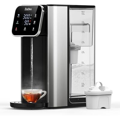 ZACHVO Hot Water Dispenser UR05 with Filter, 2200W Fast Heating, 4 Temperature Settings, 4L Removable Tank, 3 Water Volume Options, Compact & Energy Efficient, Ideal for Kitchen, Office & Home ZACHVO Hot Water Dispenser UR05 with Filter, 2200W Fast Heating, 4 Temperature Settings, 4L Removable Tank, 3 Water Volume Options, Compact & Energy Efficient, Ideal for Kitchen, Office & Home