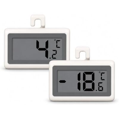 JADUFHU Digital Fridge Thermometer with Hanging Hook, 2 Pcs LCD Display Freezer Thermometer with Magnet, ABS Fridge Temperature Gauge for Cooler Wine Chiller Cold Storage JADUFHU Digital Fridge Thermometer with Hanging Hook, 2 Pcs LCD Display Freezer Thermometer with Magnet, ABS Fridge Temperature Gauge for Cooler Wine Chiller Cold Storage