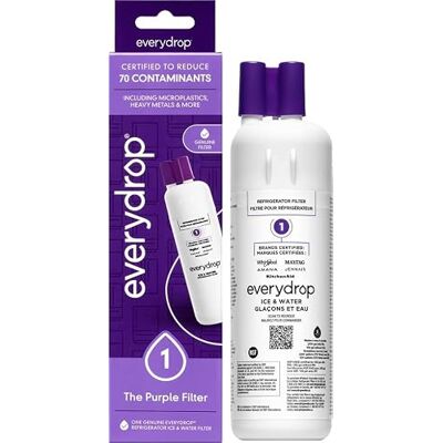 EveryDrop by Whirlpool Refrigerator Water Filter 1, EDR1RXD1 (Pack of 1), Purple EveryDrop by Whirlpool Refrigerator Water Filter 1, EDR1RXD1 (Pack of 1), Purple