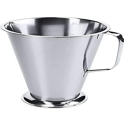 Contacto Stainless Steel Measuring Jug 2.2Ltr Kitchen Cooking Mug Cup Creamer Pitcher Contacto Stainless Steel Measuring Jug 2.2Ltr Kitchen Cooking Mug Cup Creamer Pitcher