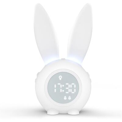 Homealexa Kids Digital Alarm Clock with Rabbit Design, LED Wake-Up Light, Pink Bedside Clock for Girls and Boys Homealexa Kids Digital Alarm Clock with Rabbit Design, LED Wake-Up Light, Pink Bedside Clock for Girls and Boys