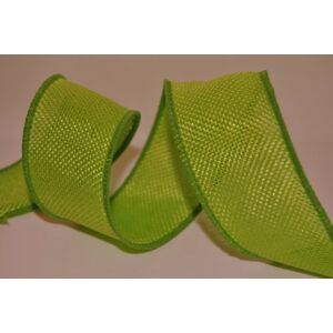 Ribbon Queen Apple Green Burlap Wire Wired Edged Hessian Jute Ribbon 1m