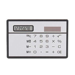 Zhou-YuXiang 8 Digit Ultra Thin Solar Power Calculator with Touch Screen Credit Card Design Portable Mini Calculator for Business School