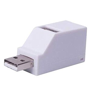 N\A NA Portable High Speed USB to 3port USB2.0 Hub Splitter Adapter for PC White
