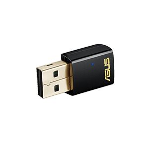 Asus USB-AC51 - networking cards (Black, Notebook, Wireless, 802.11a, 802.11ac, 802.11b, 802.11g, 802.11n, USB, IEEE 802.11a, IEEE 802.11ac, IEEE 802.11b, IEEE 802.11g, IEEE 802.11n)