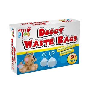 150 Doggy Waste bags- Disposal Bags Easy-Tie for Travel- Disposable Fragranced Bags- Degradable Poo Bags, Strong and thick Dog Poo Bags With Handles ( Pack of 1)