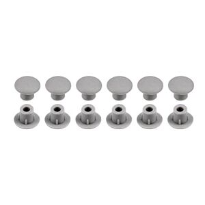 DTGN 5mm x 8mm x 6mm(Dia. x Cap Dia. x H) Screw Hole Plugs - 100Pack - Good for Furniture Cupboard Wardrobe - Plastic Fastener Hole Caps - Gray