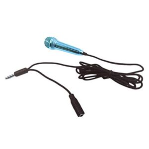 CamKpell-C Mini Microphone - Portable Aluminum Alloy Mini 3.5mm Wired Microphone for Mobile Phone Tablet PC Laptop Speech Sing Karaoke For Phone - Blue