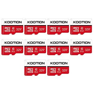 KOOTION 10-Pack 32 GB Micro SD Cards 32gb Memory Cards Class 10 Micro SDHC Card High-Speed Memory Card TF Card UHS-1 Micro SD Card SDHC, C10, U1, 90Mb/s (10 X 32GB)