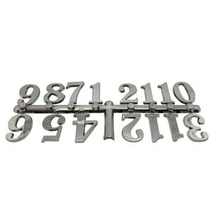 Dans Clock Shop Self Adhesive Clock Numbers Numerals Roman & Arabic for Home Art Decoration, Digital Clock Replacement and Repair Parts (Silvers Numbers 20mm High)