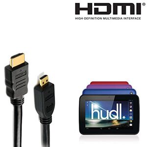 LILY Agagadgets Gold Plated Premium 1.8m Long Micro HDMI to HDMI Cable Lead for Tesco Hudl/Hudl 2 HDTV 1080P