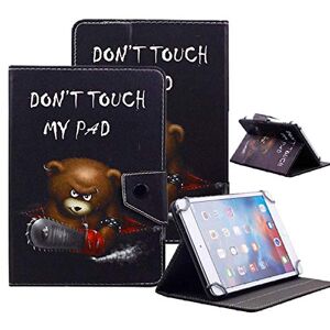 Yinghao Universal Case for 9.7 10 10.1 inch Tablet PC Printed Leather Case Stand Cover for iPad 2/3/4 Air Samsung Tab 9.7 Lenovo-cool bear_Porcelain