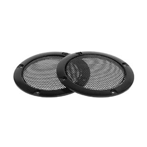 Morningmo 2pcs 3inch Decorative Steel Mesh Circle Car Speaker Protective Cover Cases Horn Guard Decorative Circle Video Accessory speaker stands desktop clamp