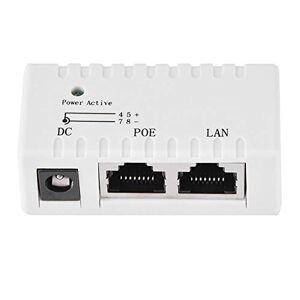 M ugast 2 Port RJ45 Network Switch Adapter, 100Mbps POE Ethernet Splitter, Plug and Play(White)