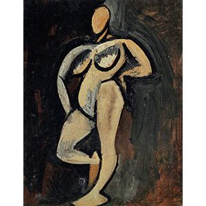 Our Posters Standing Nude Spring 1908 Picasso - Film Movie Poster - Best Print Art Reproduction Quality Wall Decoration Gift - A2Canvas (20/16 inch) - (51/41 cm) - Stretched, Ready to Hang