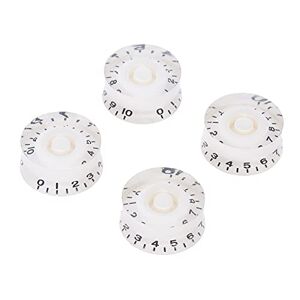 KOCAN Speed Knob, 4pcs Speed Volume Tone Control Knobs for Gibson Les Paul Guitar Replacement Electric Guitar Parts White