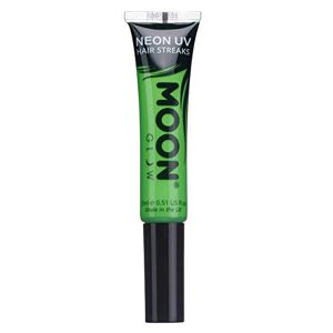 Moon Glow Neon UV Hair Colour Streaks   Green   Hair Mascara - Temporary Wash out Hair Dye   Bright Neon Colour, Glows under UV Lighting