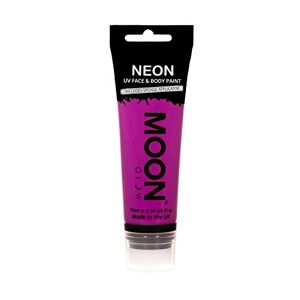 Moon Glow Supersize 75ml Neon UV Face & Body Paint - Intense Purple - with sponge applicator