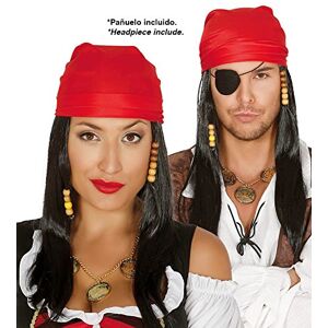 Pirate wig with red bandana
