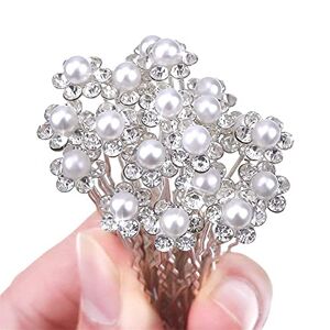 40 Pcs of Crystal Rhinestone Hairpins, Pearl Hair Accessories,Hair Flowers clips, Vintage Wedding Party Hairpins, For Bridal Weddings, Bridesmaids, Flower Girls, Ladies Hair Accessories
