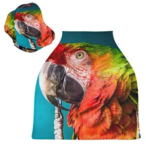 FVFV Watercolor Rainbow Parrot Bird Baby Car Seat Cover Canopy Stretchy Nursing Covers Breathable Windproof Winter Scarf for Infant Breastfeeding Boys Girls
