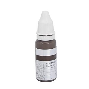 Makeup Tattoo Inks,Semi Permanent Eyebrow Tattoo Ink Microblading Practice Eyebrow Tattoo Pigment Tattoo Accessory 15ml for Professional Eyebrow Eyeline Microblading Embroidery for Inks(Natural gray)