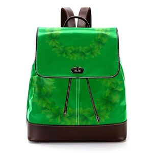 KAMEARI Flap Backpack Leaf style letter O Green