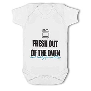 BWW Print Ltd Fresh Out of The Oven and Ready for Cuddles Blue - Baby Vest - 6-12 Months