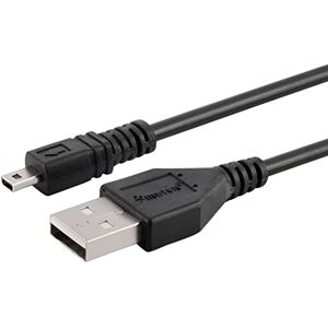 Bargaincell Black USB 2.0 A to 8-Pin Mini B Cable w/ Ferrite - 1.5M / 59 Inches for Nikon CoolPix P90