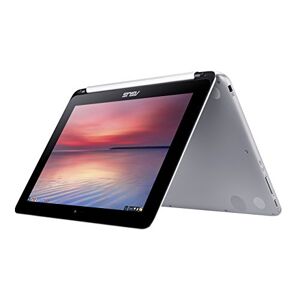 Asus C100PA 10.1 Inch Chromebook Flip (Rockchip 3288 Processor, 4 GB RAM, 16 GB eMMC, Chrome OS, 1280x800 Touchscreen, HD Web Camera) - Metallic Silver