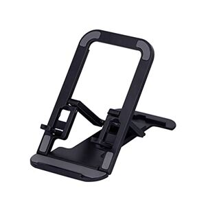 kawehiop Mobile Phone Holder Foldable Portable Non-slip Tablet Stand Office Bracket Plastic Hands-free Bedside Table Cradle, Black