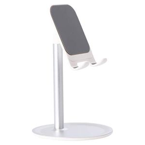 PartyKindom Metal Desktop Phone Stand Creative Phone Holder Bracket for Cellphone Tablet E- Reader Silver for Gifts