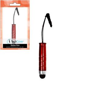 iTechCover Tesco Hudl 2 / 8.3" Inch Touch Screen Mini Stylus Pen, Color: Red