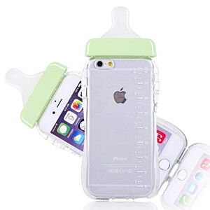 Un-brand Phone Case Milk Bottle Case Baby Bottle Type TPU Silicone Smartphone Cover with Lanyard For iPhone 6 Green 1 Pcs