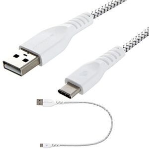 TECHGEAR STRONG High Durability Braided USB C Charging & Sync Cable (30cm) Type C Compatible with Samsung Note 20 Ultra 10, S22 S21 S20 FE A12 A23 A32 A52 A53 A03s Moto, Huawei, Oppo, Xiaomi etc