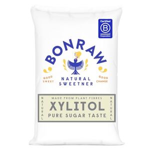 BONRAW 100% Natural Xylitol Crystals 25kg Bulk Sugar free + Pharmaceutical Grade (Granulated 10-40 Mesh). Ideal for reduced sugar food & snack alternatives, vitamins, supplements, toothpastes