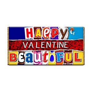 SMARTEKMEDIA Happy Valentine Beautifull Chocolate Bar Gift Wrapper Gift Present For Wife Husband Honey Queen Baby Babe (#754) (without chocolate bar)