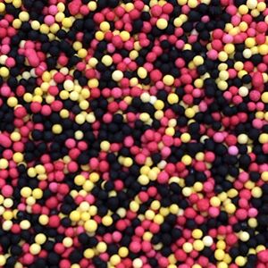 AK Giftshop Red, Yellow and Black Mix Sprinkles Hundreds and Thousands, Edible Cake Decorations (25g)